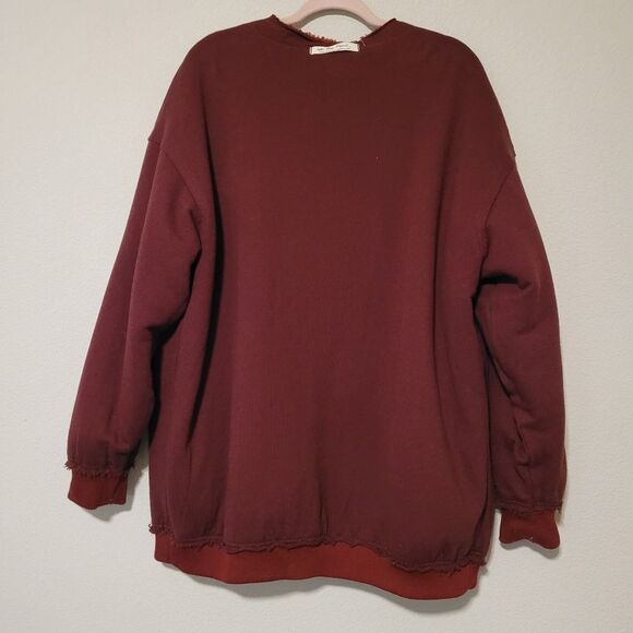 Free People Reversible Oversized Bohemian Teddy Cardigan Jacket Size Small - Picture 2 of 8